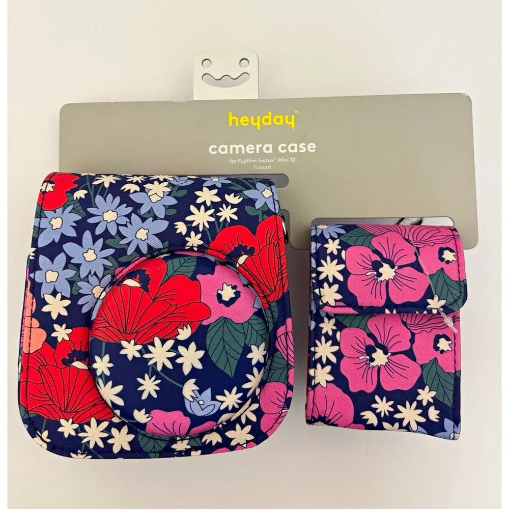 heyday Faux Leather Floral Camera Case Fujifilm Instax Mini 12 floral festival